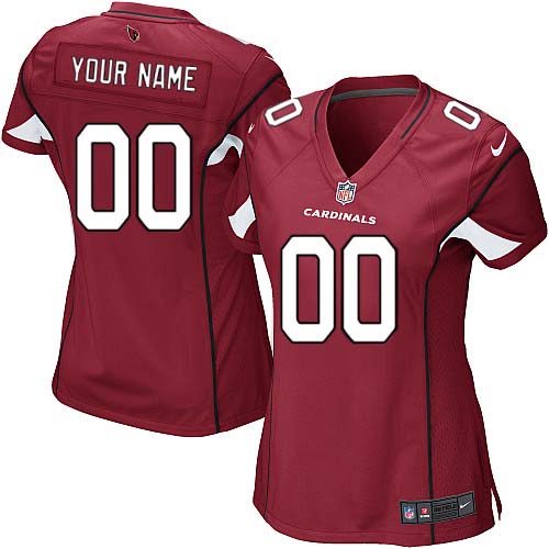 Nike Arizona Cardinals Customized Red Stitched Women's NFL Jersey